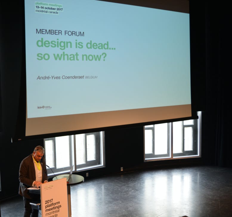 André-Yves, à Montreal en 2017 dans le cadre du World Design Summit