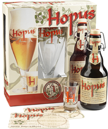 Le clois cadeau hopus 2 bouteilles 2 verres le grand et le shoot